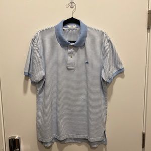 Southern Tide Skipjack Polo - XL Light Blue/ White